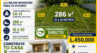 Lotes de Terreno en venta en El Progreso con Financiamiento directo